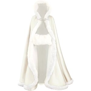 White Cape hooded cloak for winter